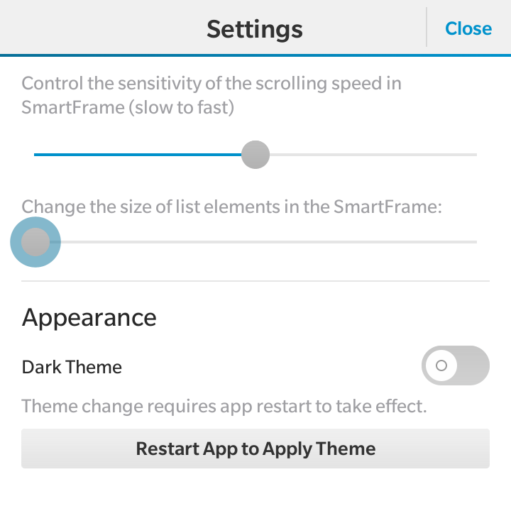SmartList10 - Dark Theme & Appearance