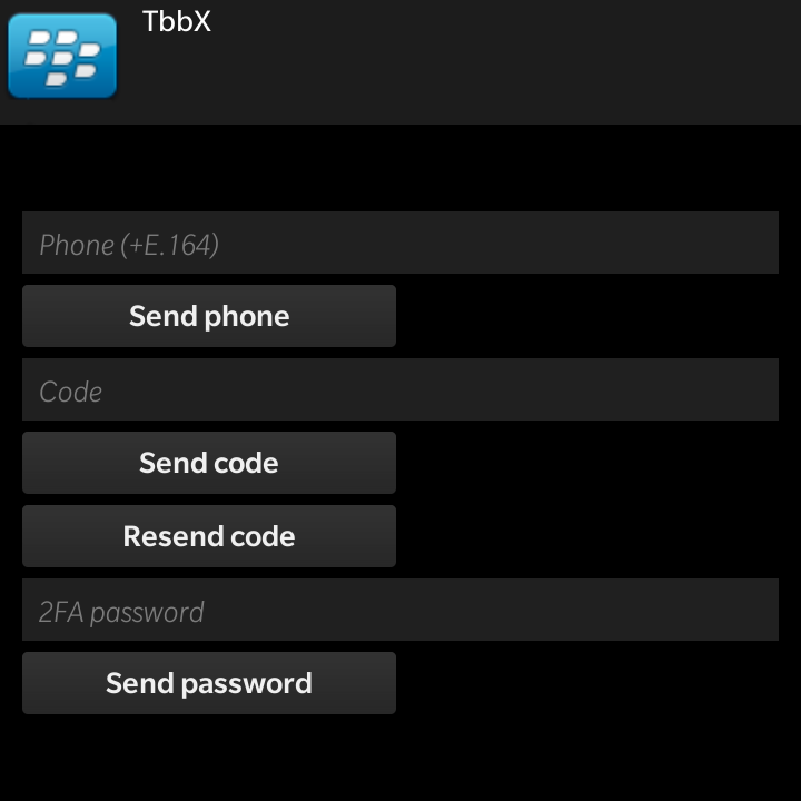 TBBX - Telegram Native Cho BlackBerry 10