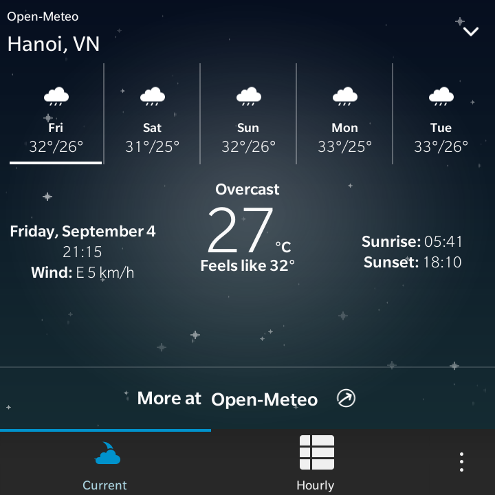 Weather10 — Ứng dụng thời tiết Native cho BlackBerry 10