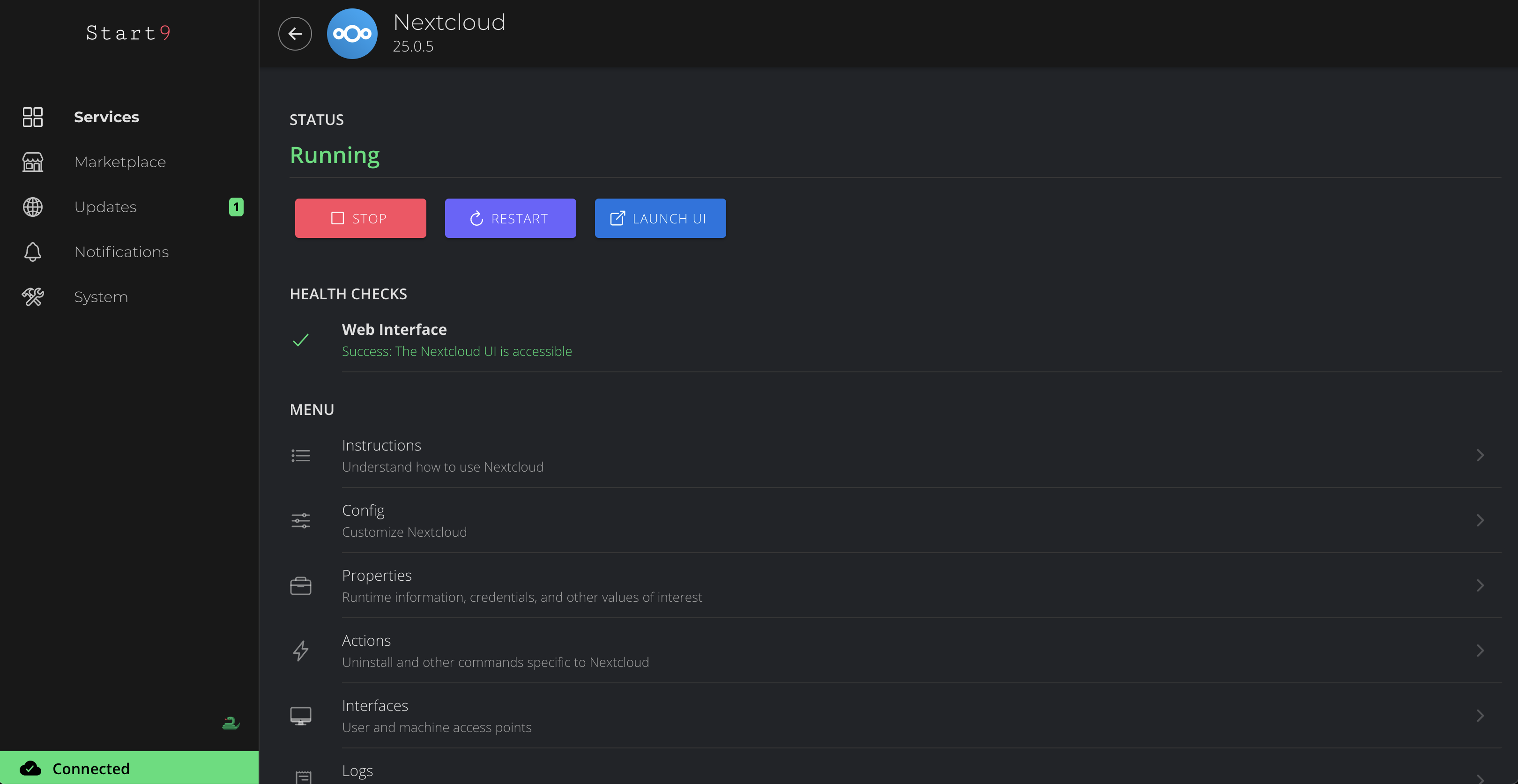 StartOS NextCloud Service