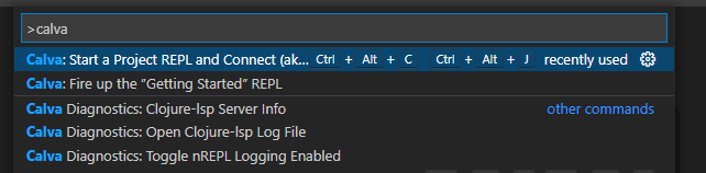 vscode-command-palette-calva-start