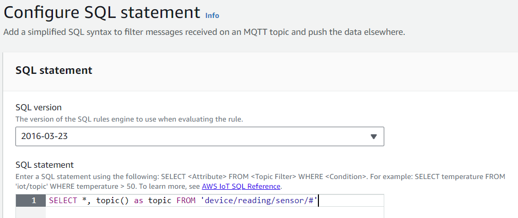 Message Routing Create Rule Step2