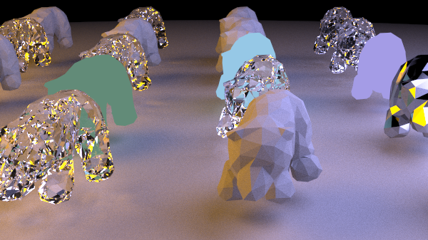 Raytracer multiple lights demo