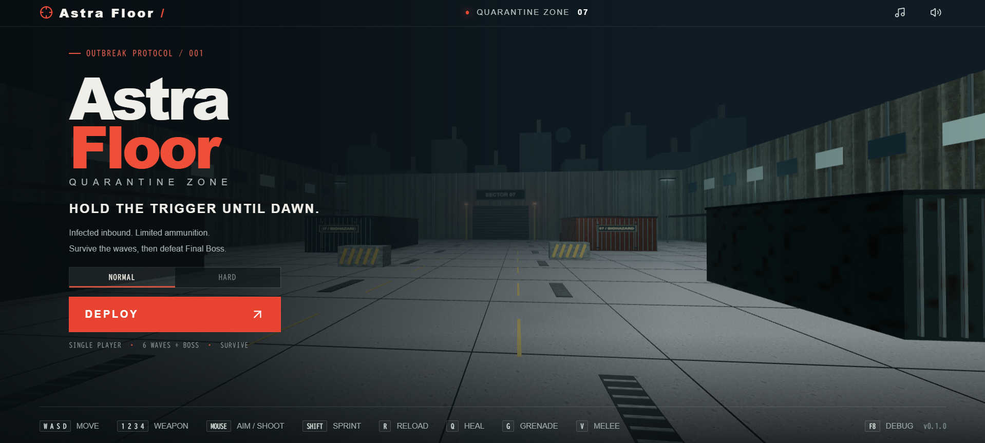 Astra Floor Title Screen