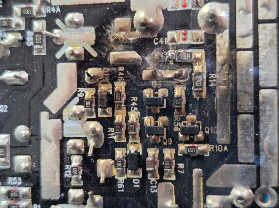 Burnt PSU PCB