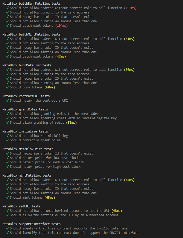 MetaBlox Test Coverage