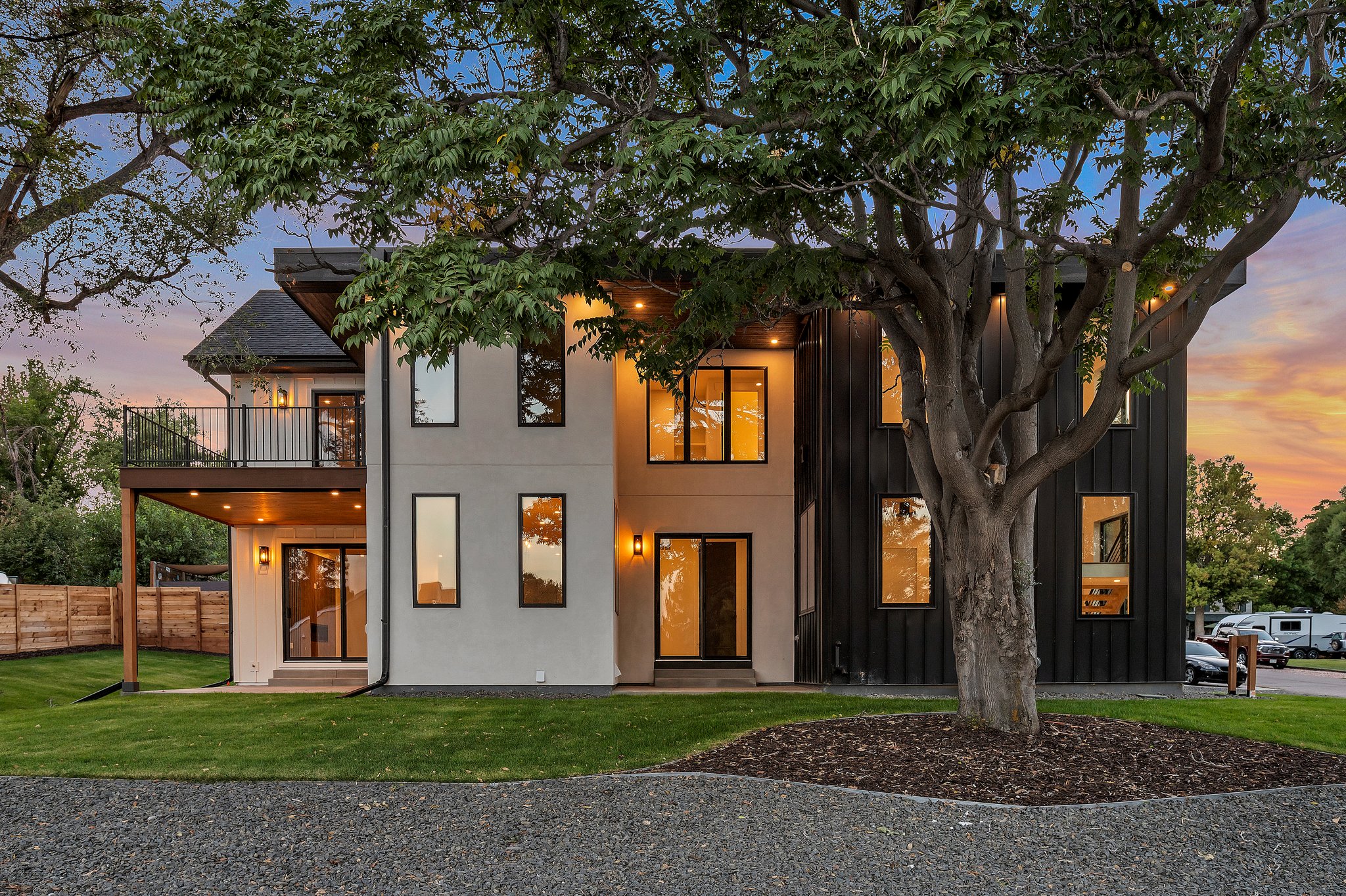 Custom home rear elevation - Denver metro