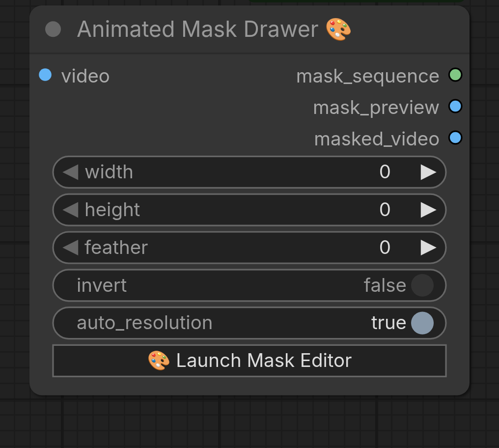 Animated Mask Drawer node in ComfyUI