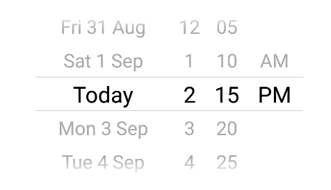 Date picker minute interval Android