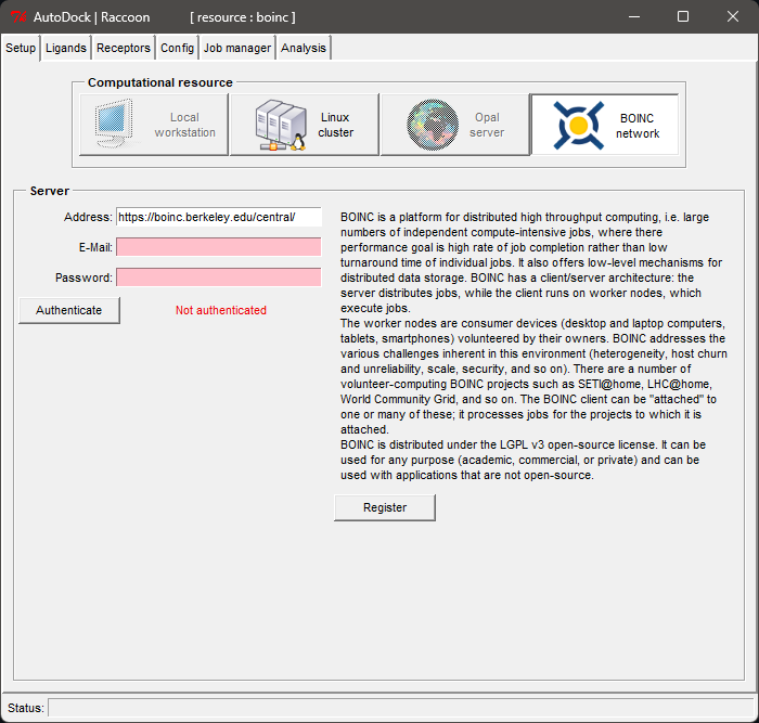 Raccoon2 BOINC Plugin