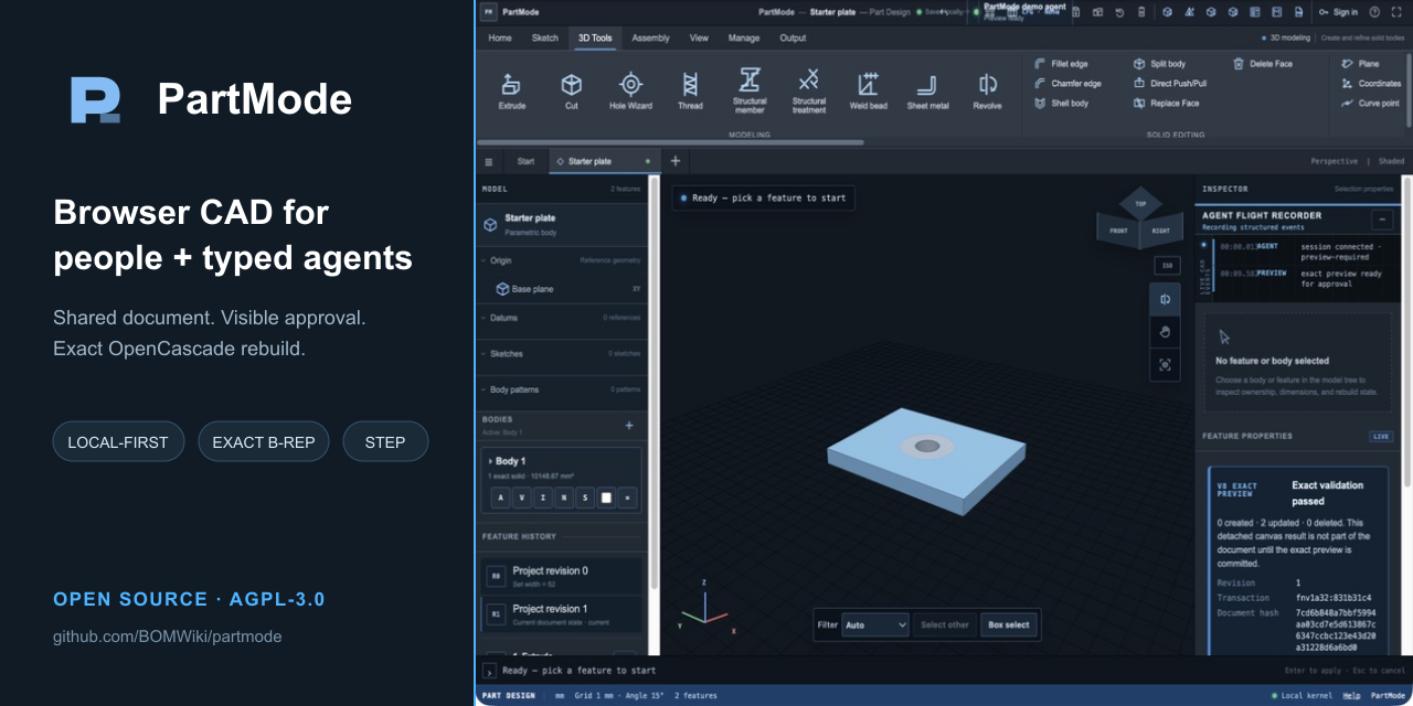 Watch the 18-second PartMode contributor demo