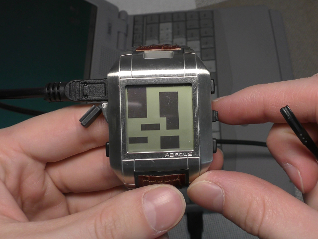 Watchface running on the WristPDA