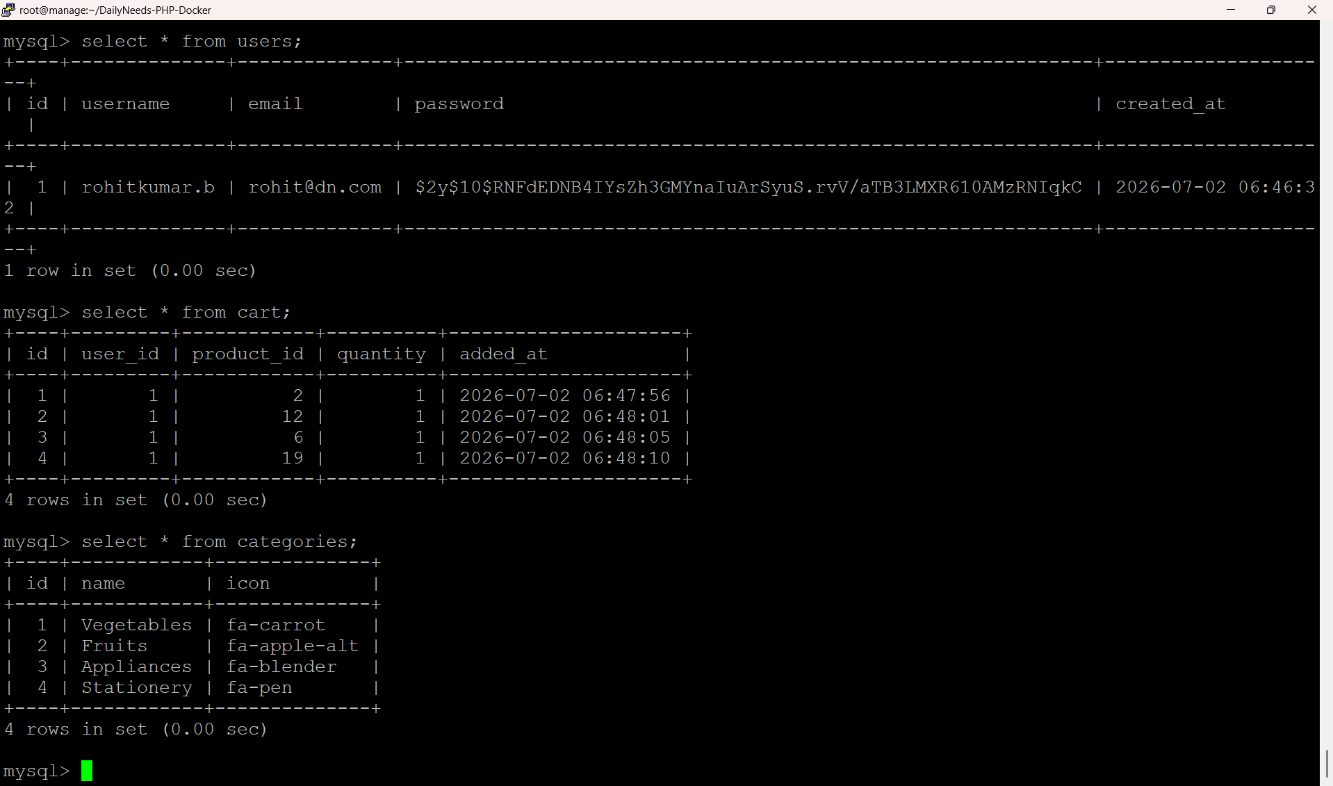 GitHub - BRK-Devops/DailyNeeds-PHP-Docker: using PHP and MYSQL · GitHub
