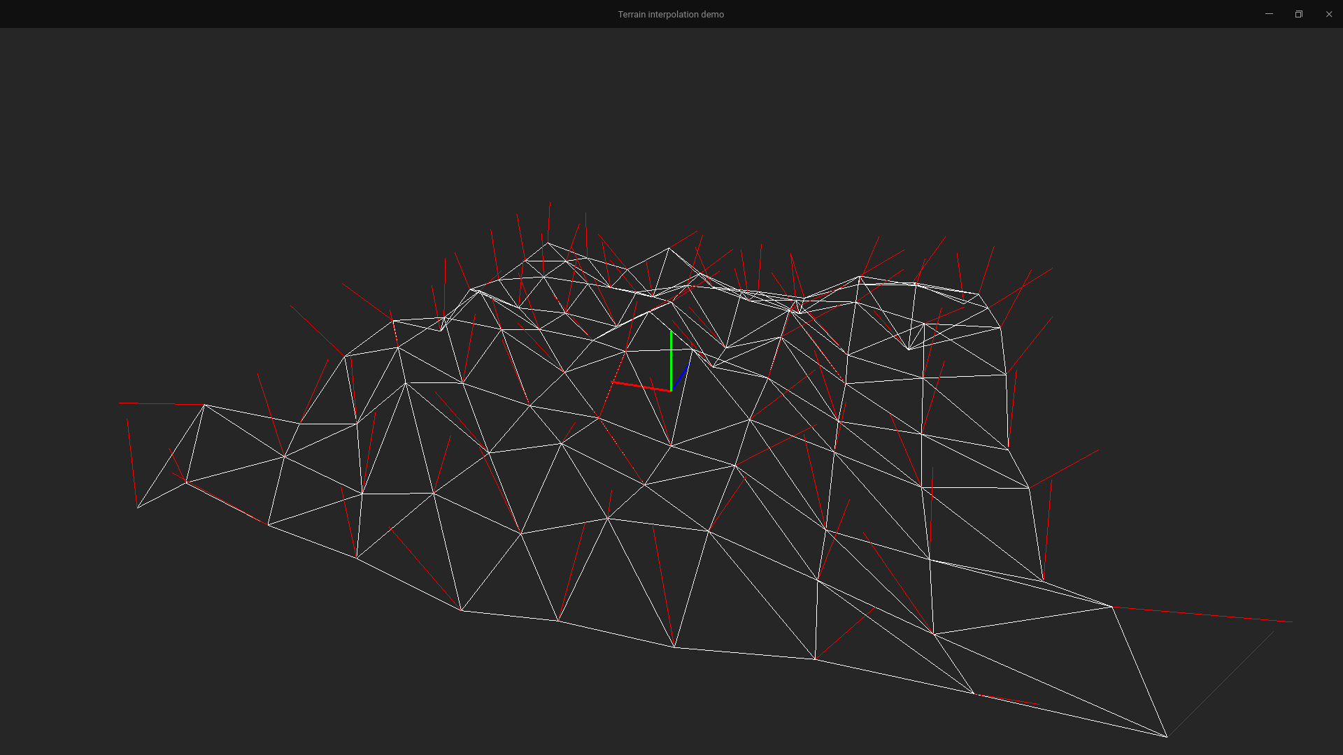 Low resolution terrain (wireframe)