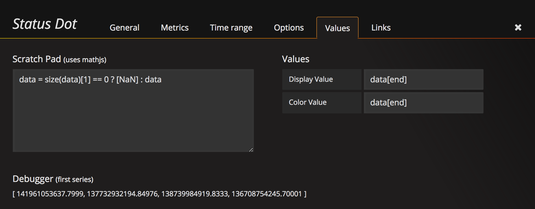 Status Dot Values