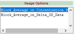 The usage options for each version of hmrR_BlockAvg