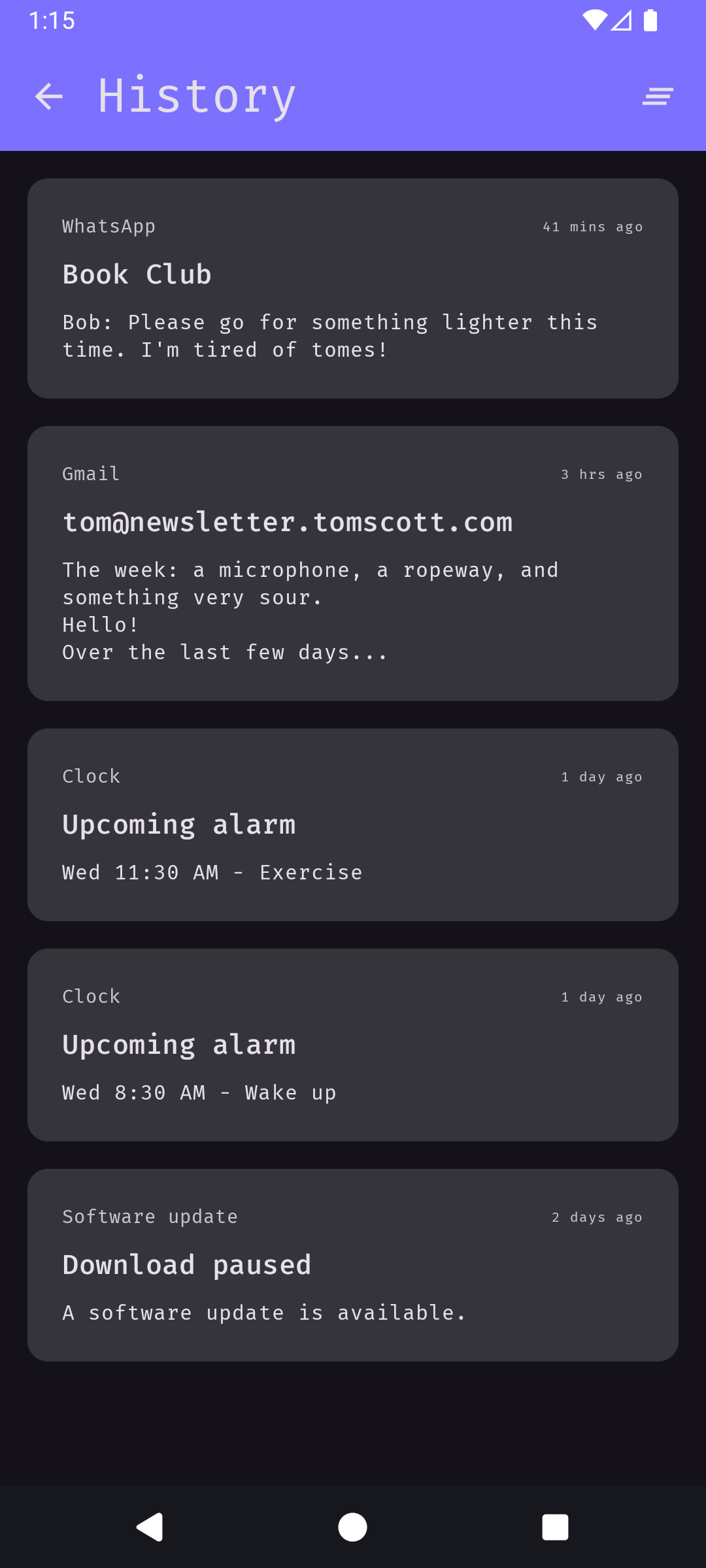 Screenshot 2 of NotiFilter — opens full size