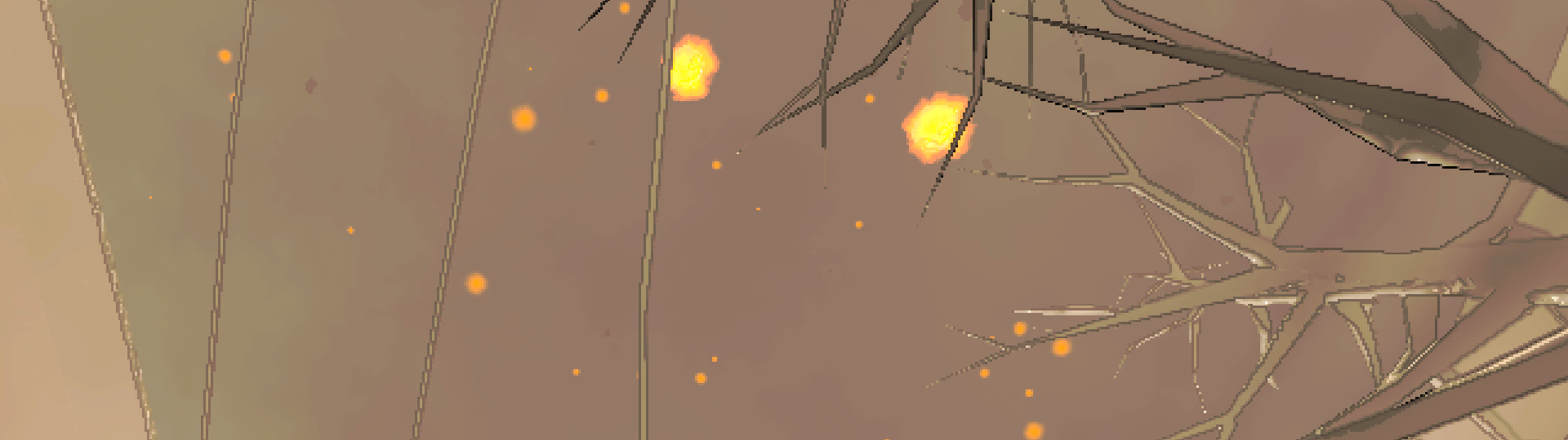 Cropped screenshot of Artifice with increased meteor spawns.