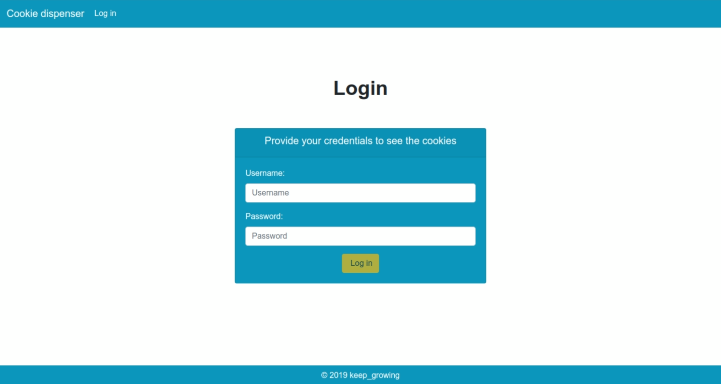 login page