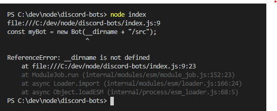 __dirname is not defined error