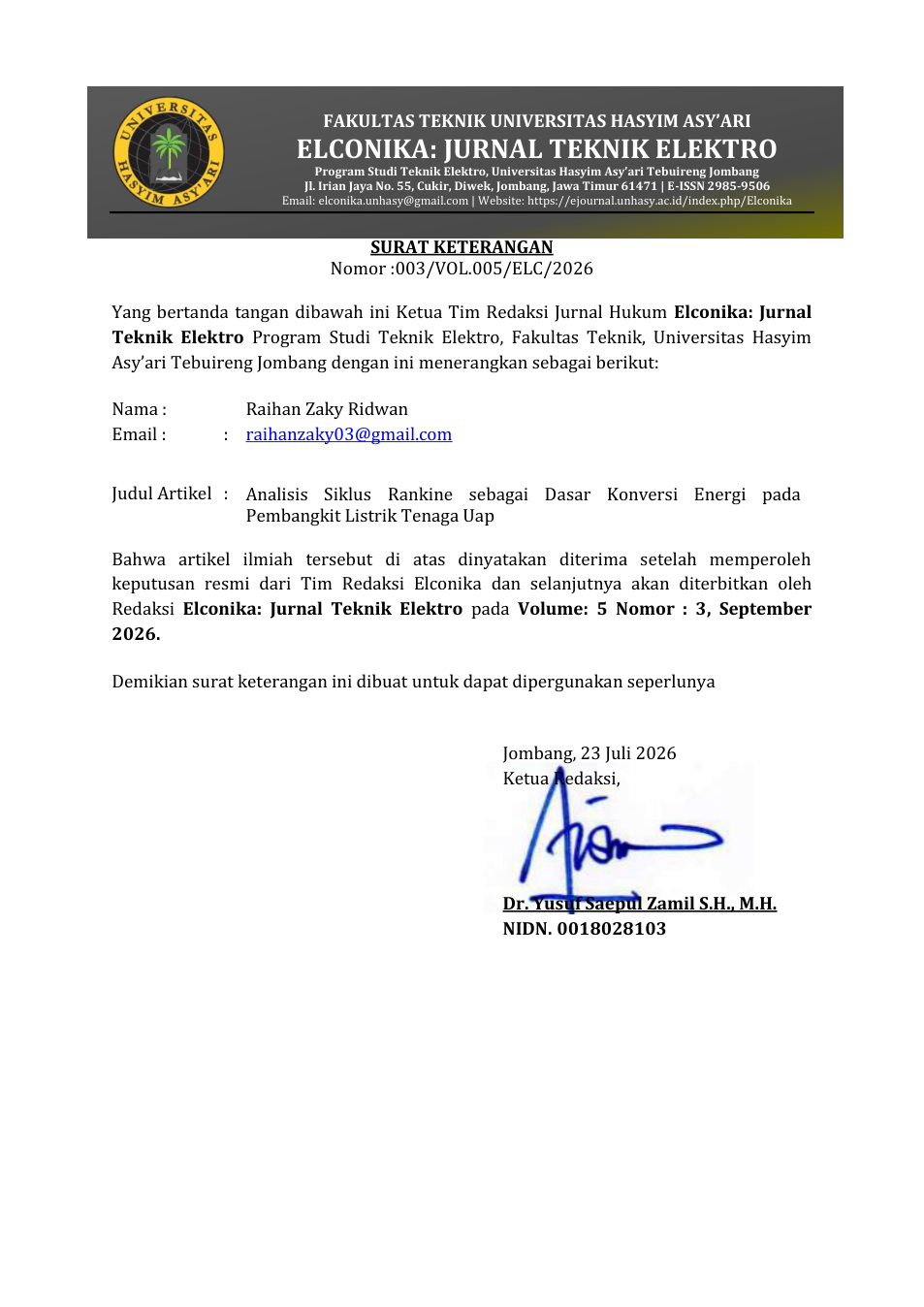 ELCONIKA Letter of Acceptance page 1