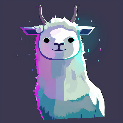 llamacord logo: a vaguely Discord Clyde-looking llama