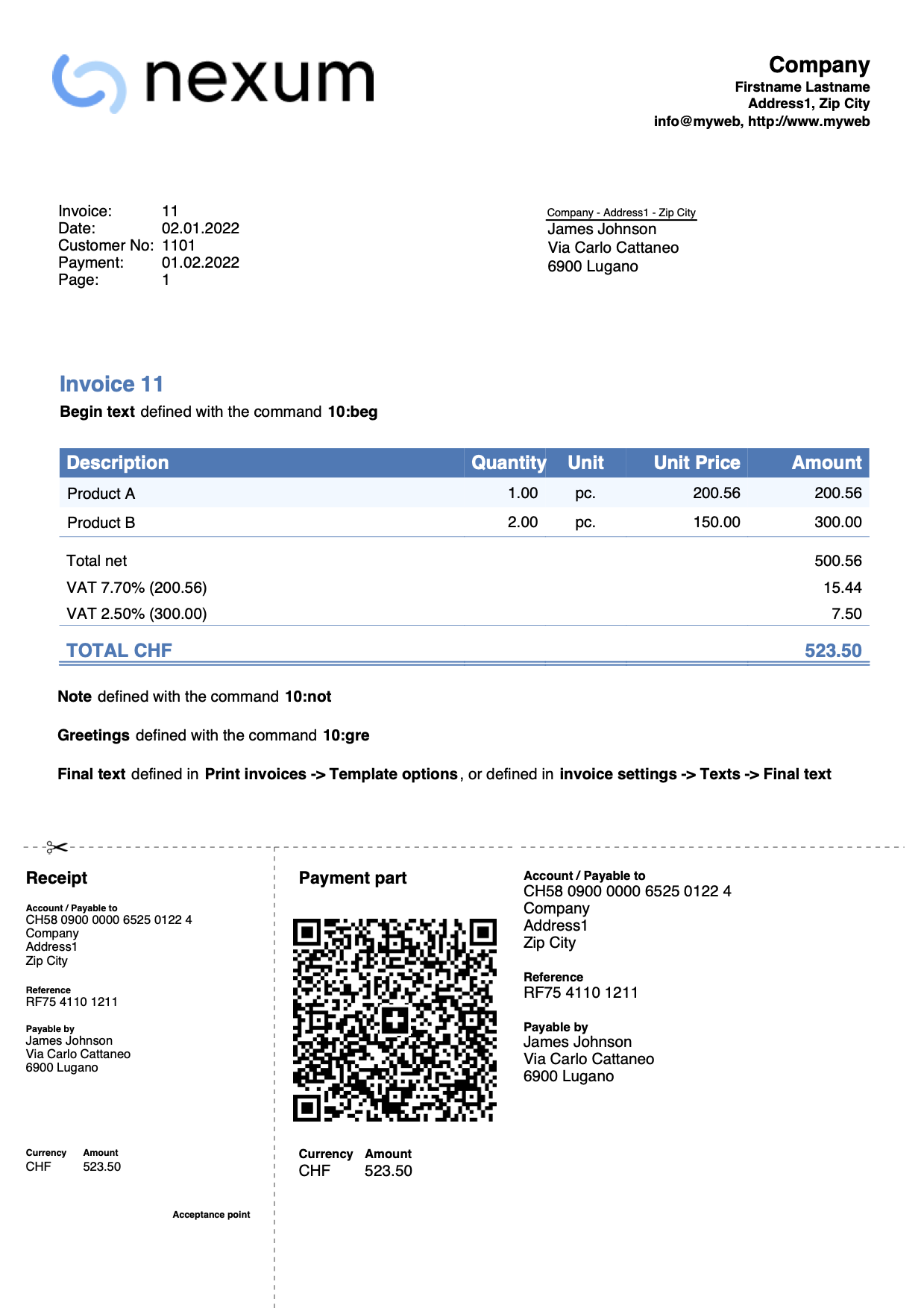 Ch10 Layout Mit Schweizer Qr Code Banana Banana Buchhaltung Software