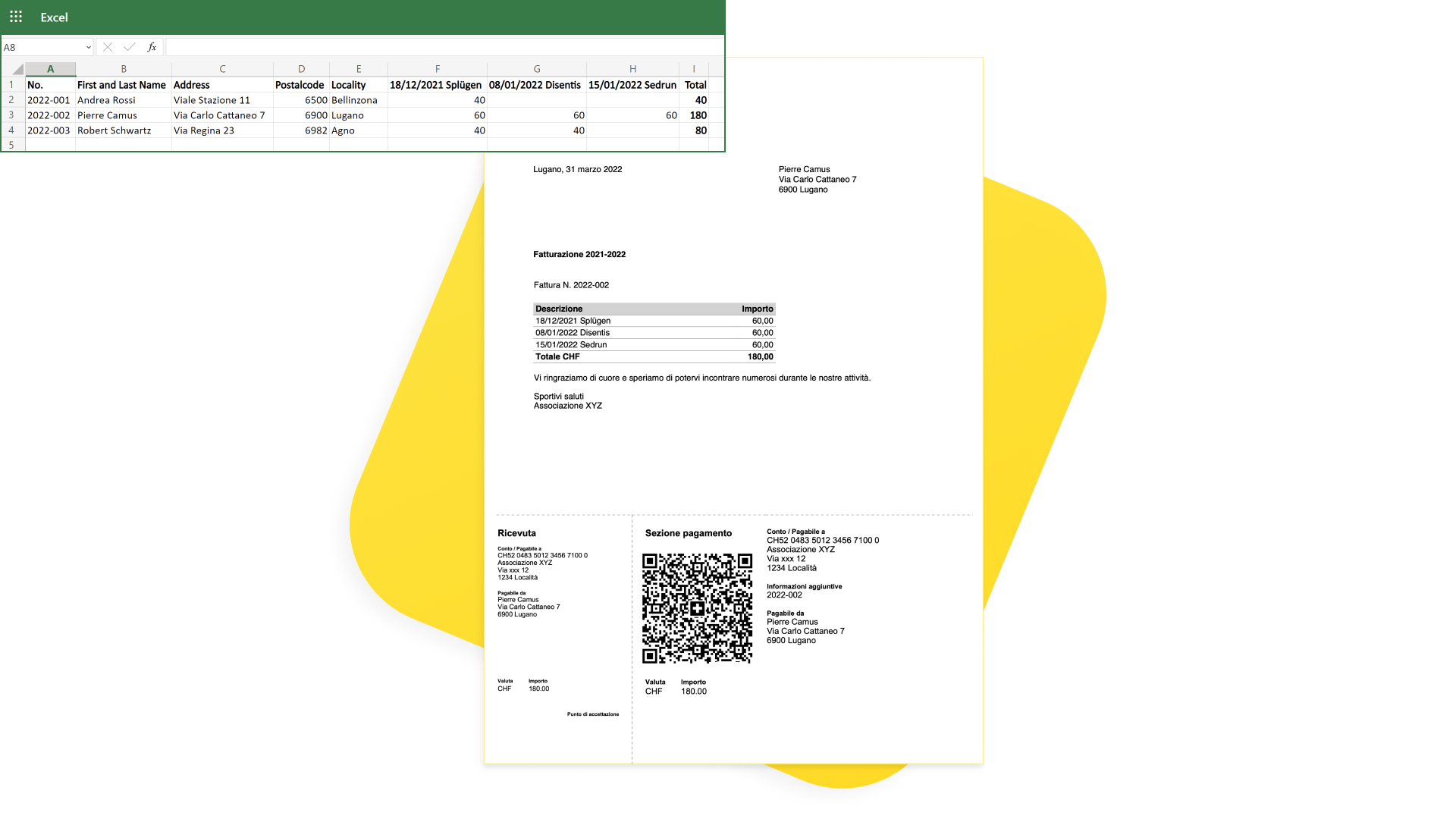 qr invoice from excel