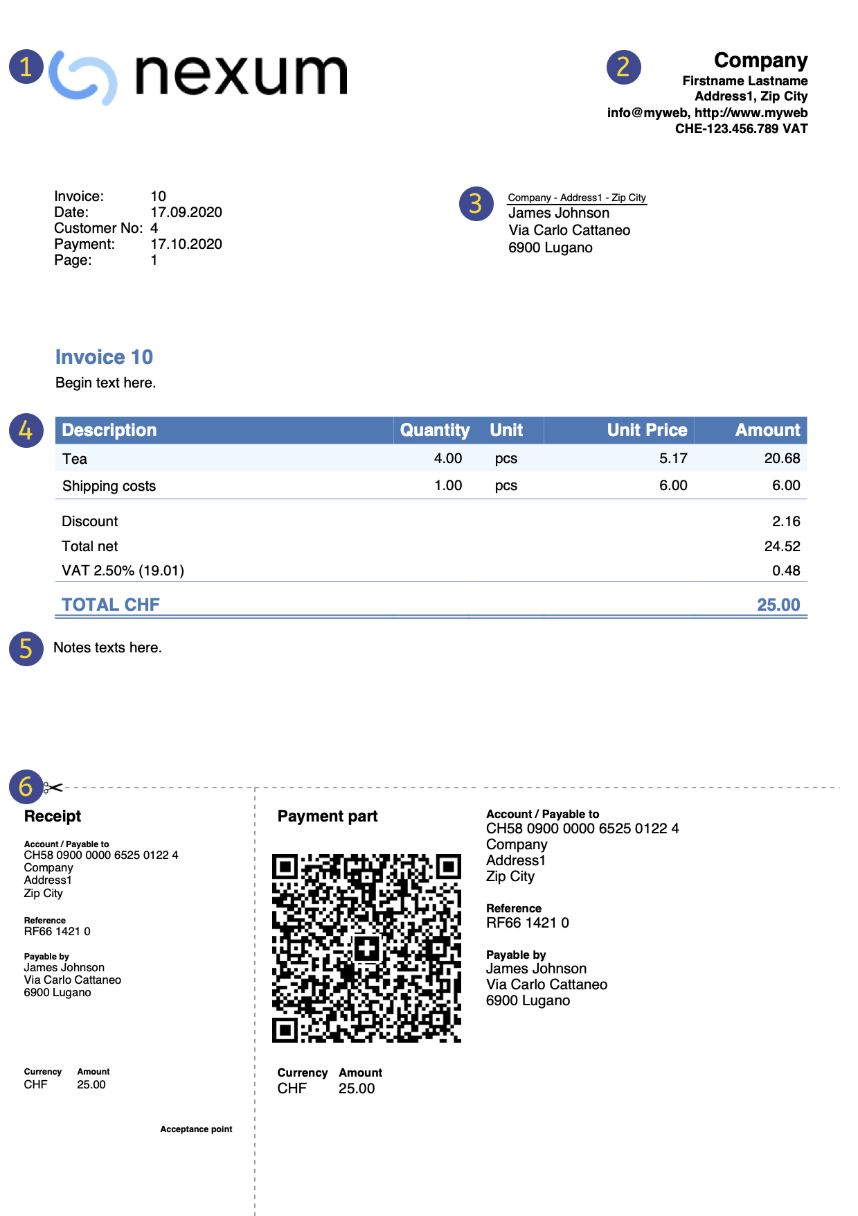 application invoice print preview