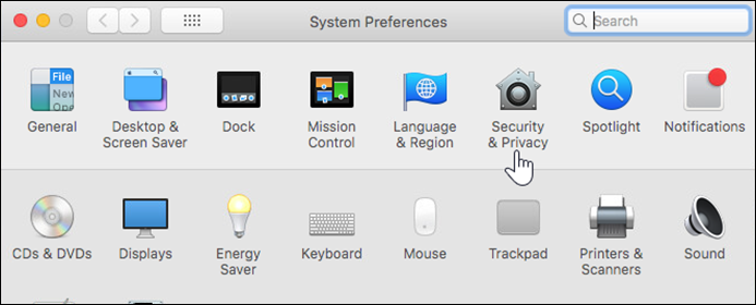 MacOS system preferences