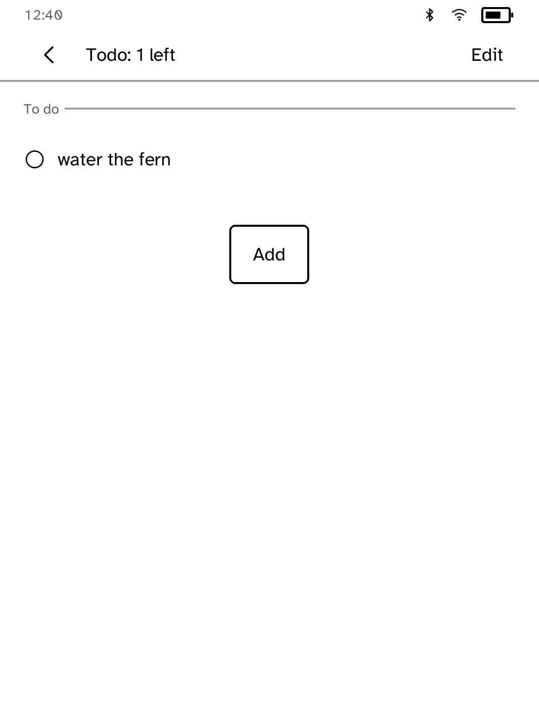 A to-do list with completed items on a Kobo