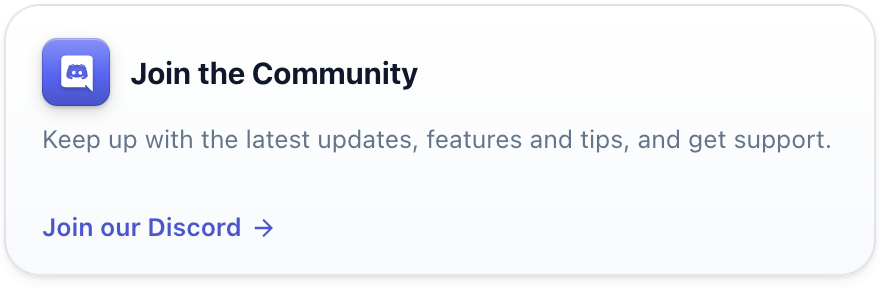 Join the community on Discord