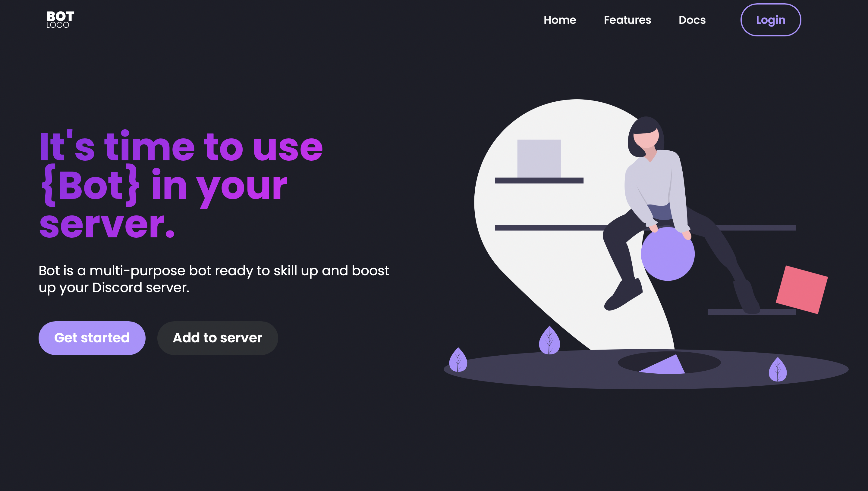 Landing page screenshot