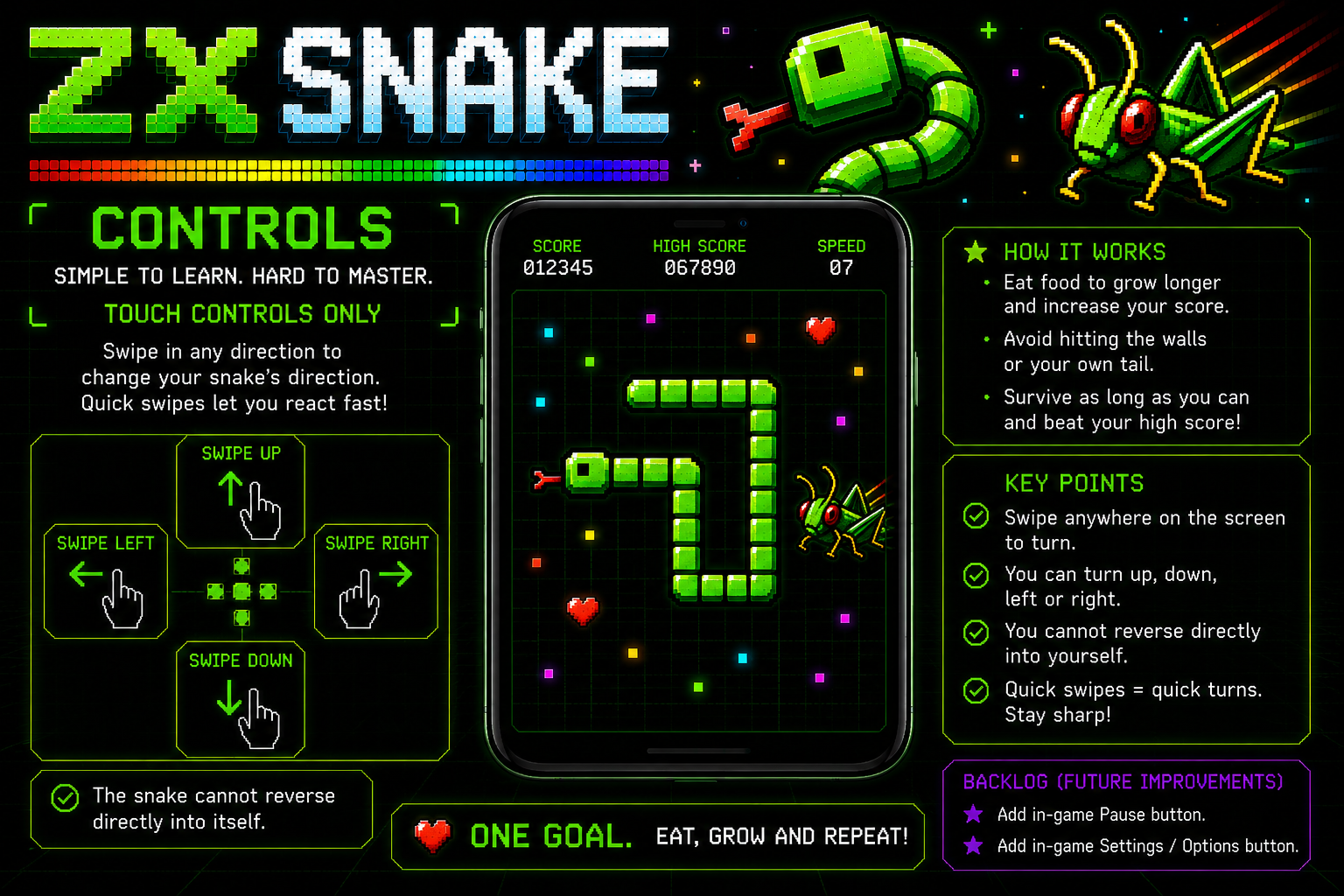 ZXSnake Controls