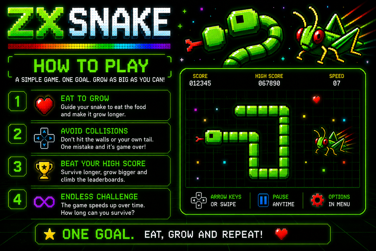 How to Play ZXSnake