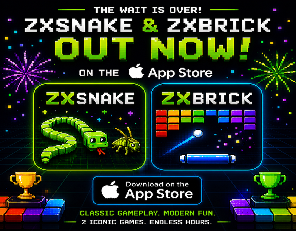 ZX Snake & ZX Brick Now Available on the App Store