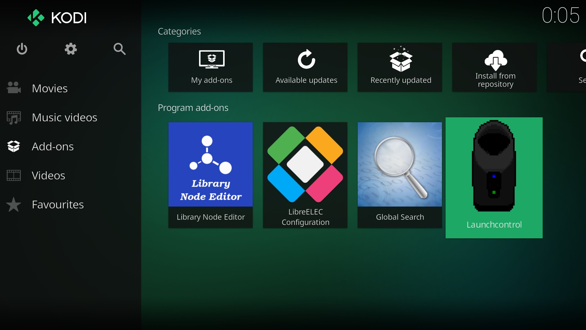 Kodi screenshot