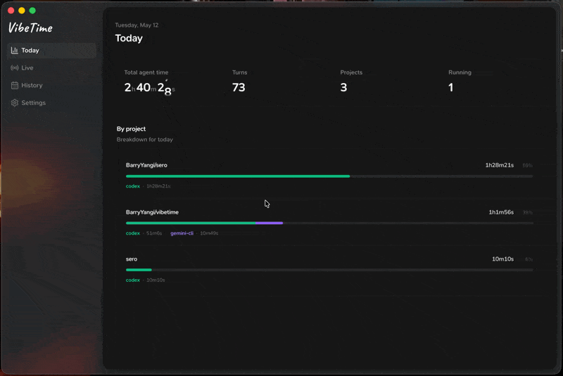 VibeTime demo