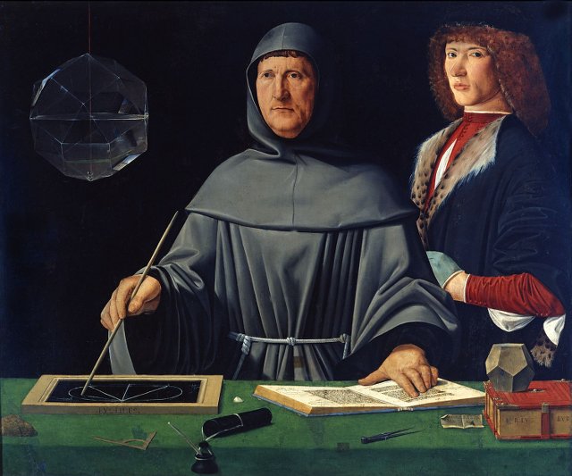 Portrait of Luca Pacioli by Jacopo de' Barbari, 1495