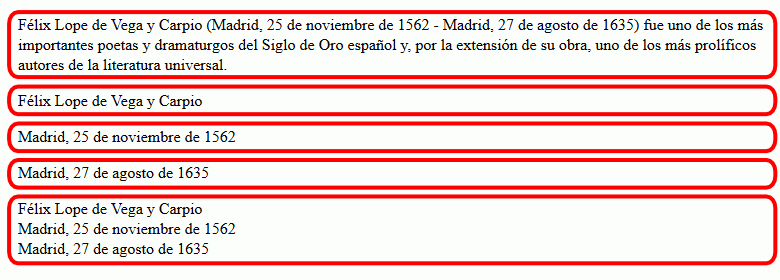 Identificar la etiqueta <br>