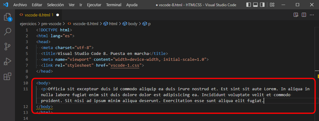 VSC. Atributos width y height en imagen