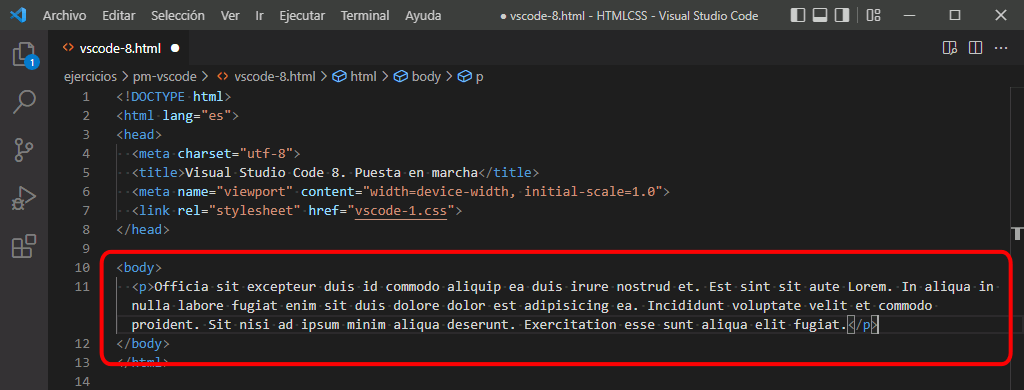 VSC. Atributos width y height en imagen