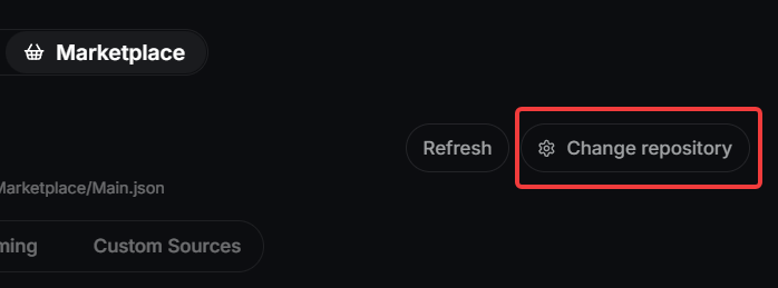 Change marketplace repository