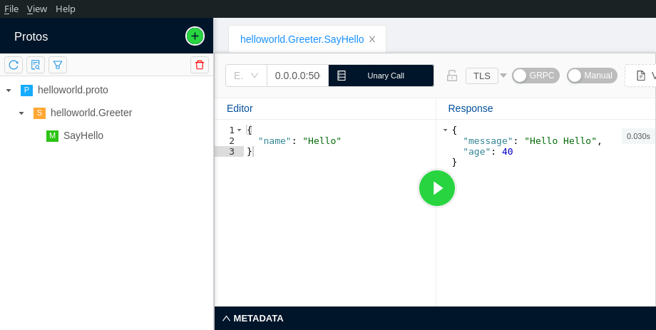 BloomRPC - first nodejs grpc