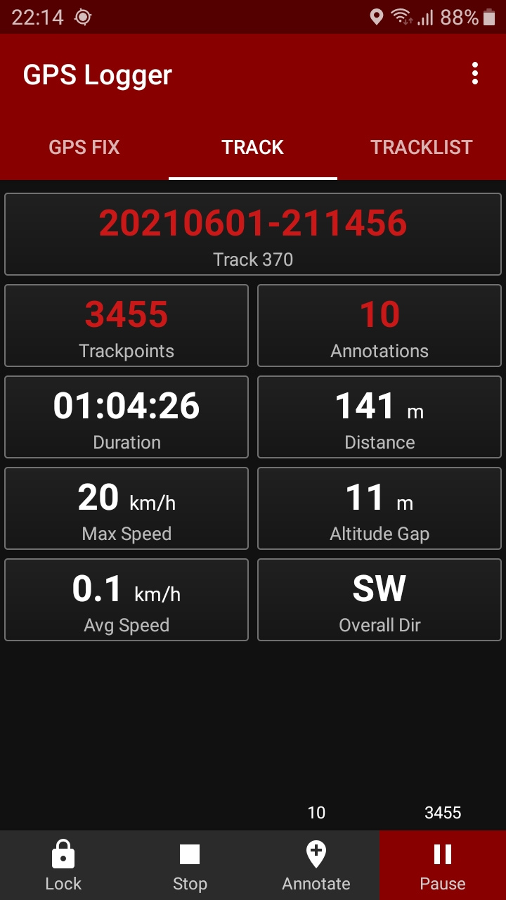 Screenshot 3 of GPS Logger — opens full size