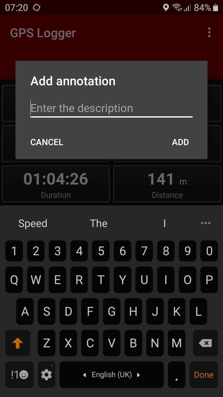 Screenshot 4 of GPS Logger — opens full size