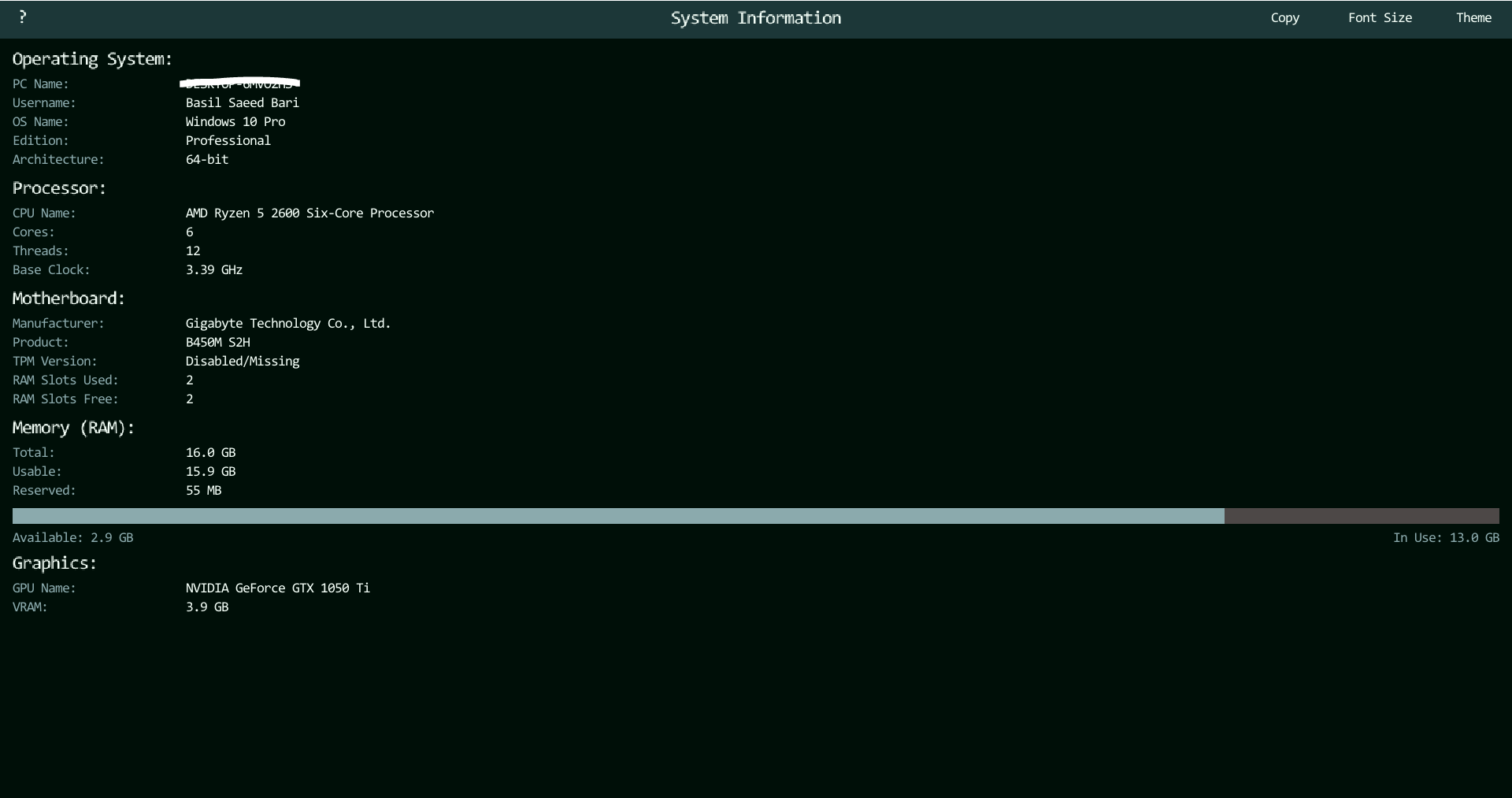 System Information
