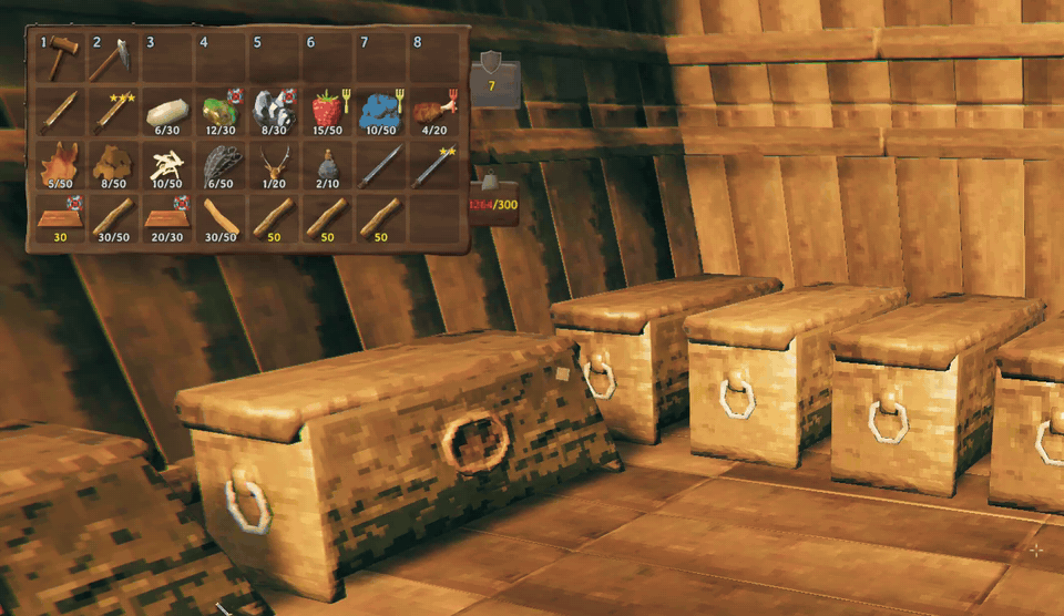 Inventory open, middle-click (or AzuAutoStore's single-item key) on one stack: only that stack goes to its chest.