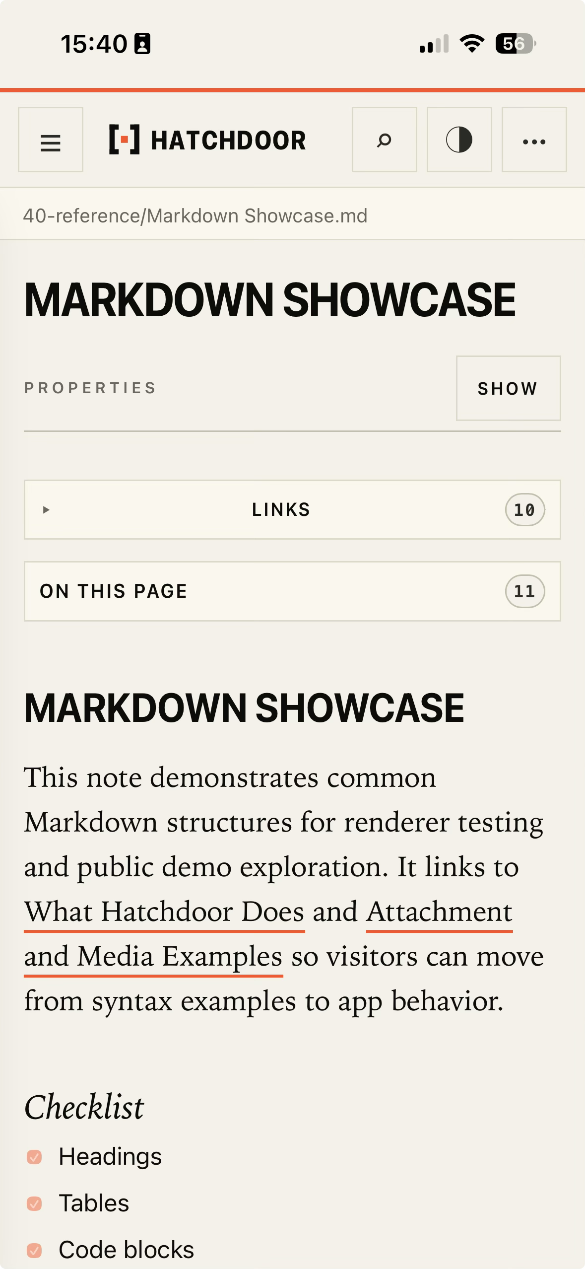 Responsive mobile layout on a phone