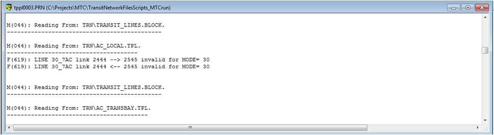 All Transit Nodes Exist in Highway Network but not Coded in Correct Sequence